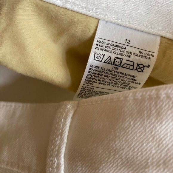 NWT Old Navy 12 Super Skinny Ankle Mid Rise White Wash Denim Jeans - Picture 5 of 6